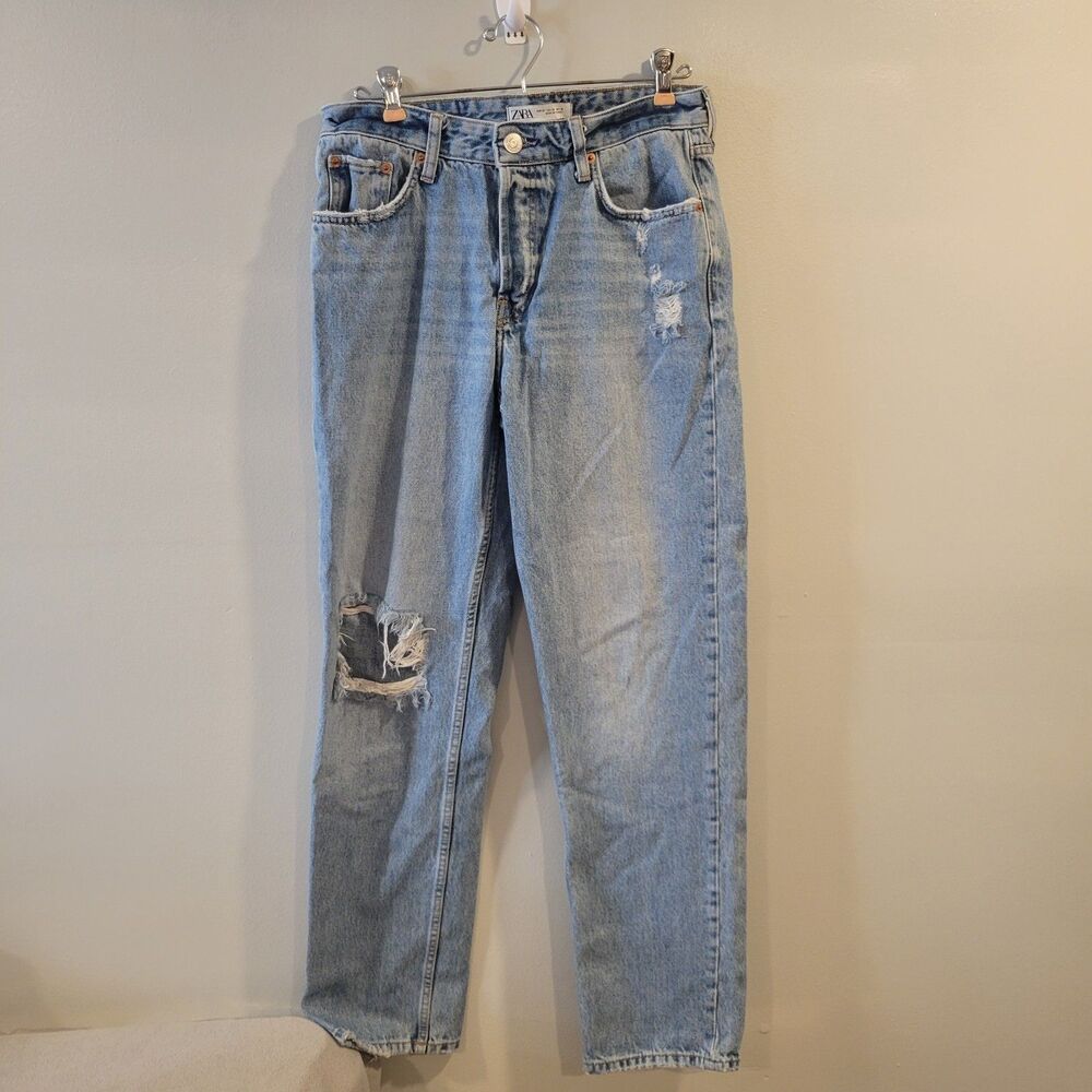 Zara Straight Legh High Rise Jeans Size Us 30